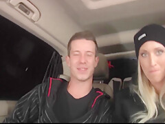 Perfect And Big Blonde Milf Fucking A Dude In Taxi