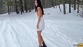 Snowy Winter – Real Sex In A Forest