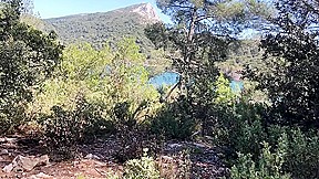 Public No Hands Deepthroat With Cum In Mouth On Sainte Victoire