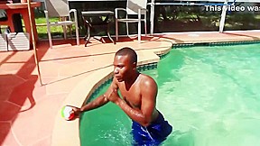 2 Ebony Girls Enjoying Water And Sucking Dick Poolside