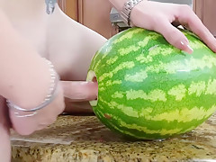 Sarina Havok – Cute Tgirl Creampies Her Watermelon