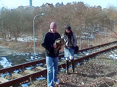 Brunette Milf Fucking Next To A Highway