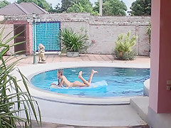 Lisa Fox In Anal In Outdoor Swimming Pool With Hot Teen 18+ And Cum Inside Her Ass 10 Min